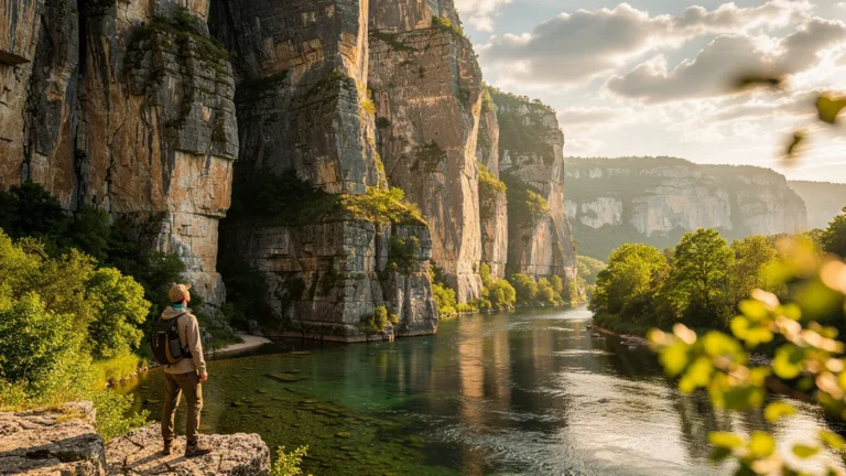 Falaises impressionnantes de Sauliac-sur-Célé surpassant celles de Cabrerets au bord de la rivière Célé