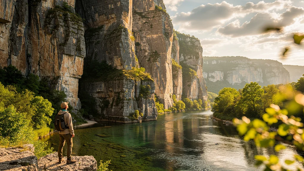 Falaises impressionnantes de Sauliac-sur-Célé surpassant celles de Cabrerets au bord de la rivière Célé